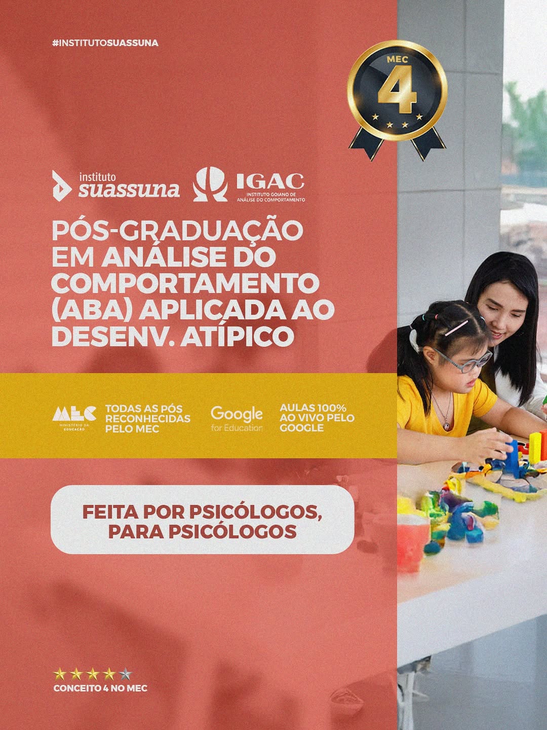 Pós‑Graduação em ABA para Desenvolvimento Atípico
